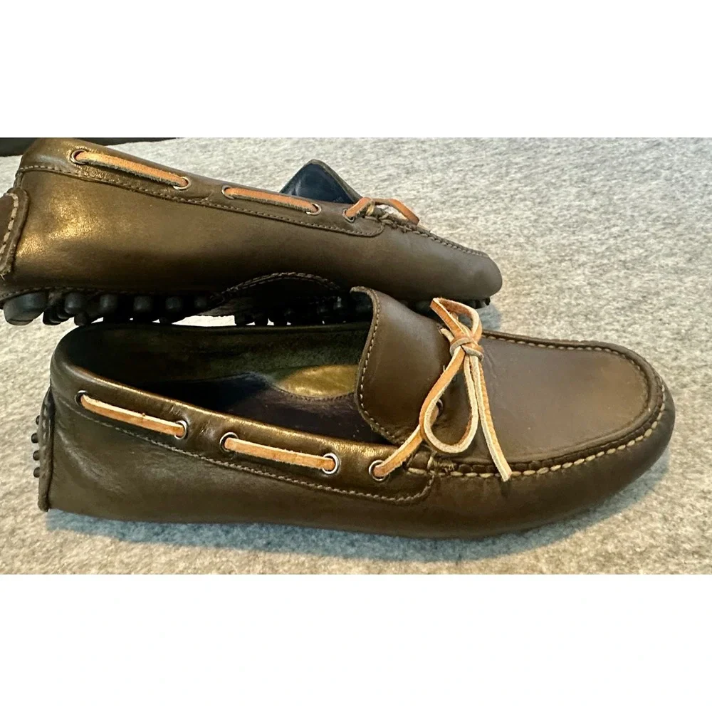 Cole Haan Nike Air Grant Driver Loafers Mens 8.5 M brown Leather‎ C1174